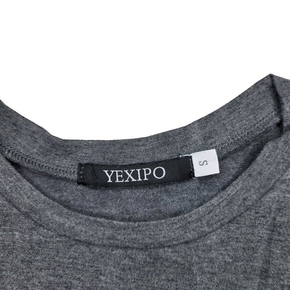 Yexipo Good Vibes Graphic Tee Grey super soft size small - Picture 6 of 6